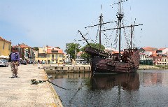 historsiche Galone im Hafen von Vila do Conde